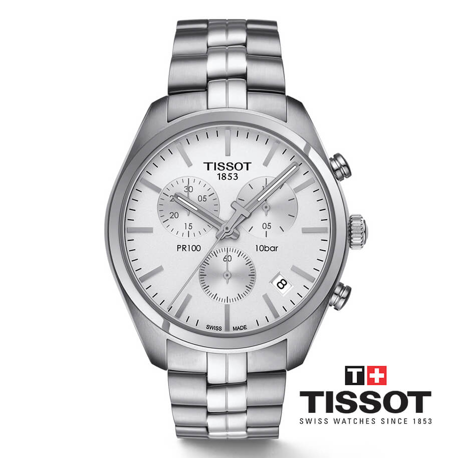 ĐỒNG HỒ NAM TISSOT PR CHRONOGRAPH 100 T101.417.11.031.00 CHÍNH HÃNG
